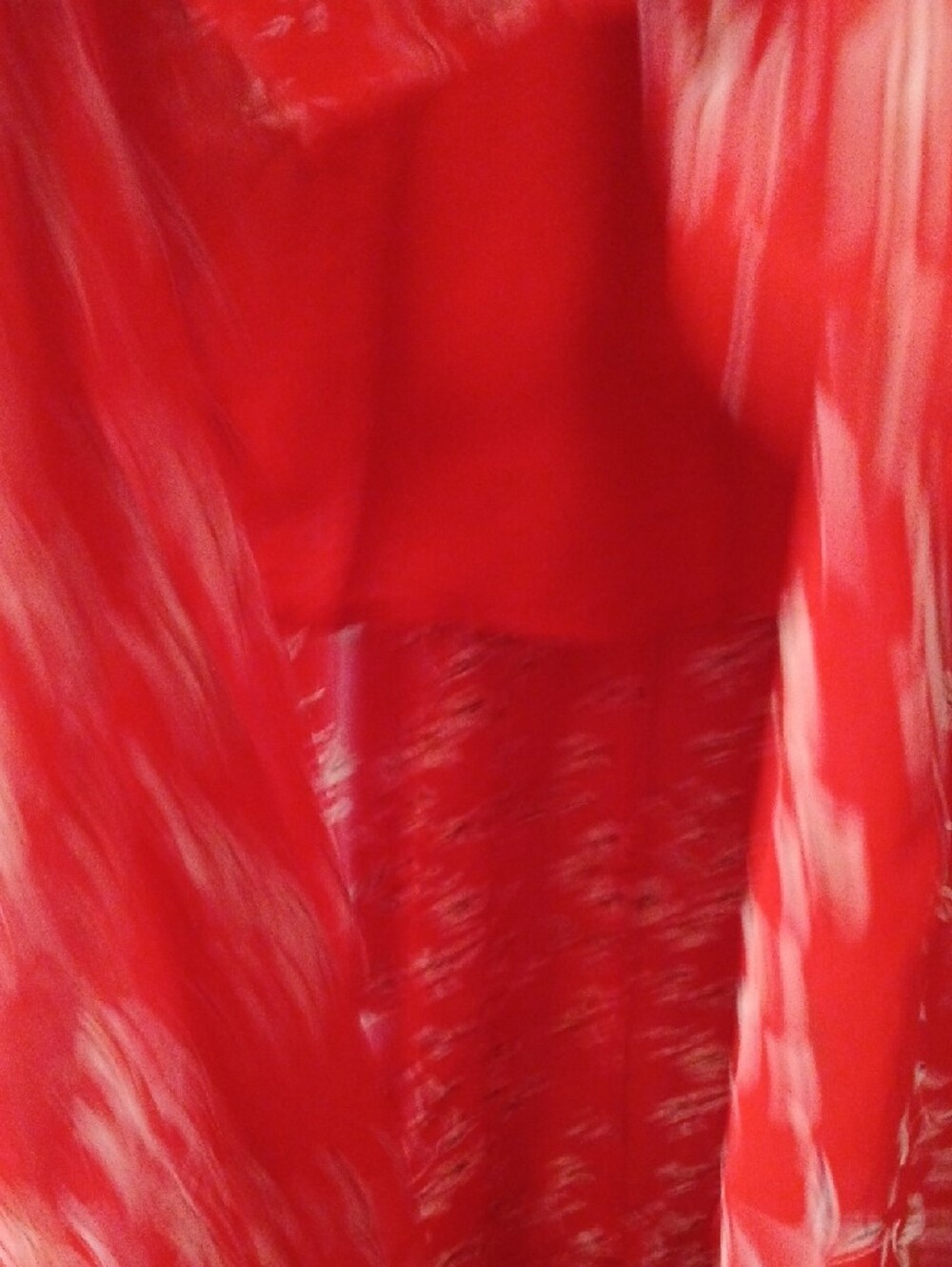 Red Floral Midi Dress with Ruffle Detail - Picture 5 of 5